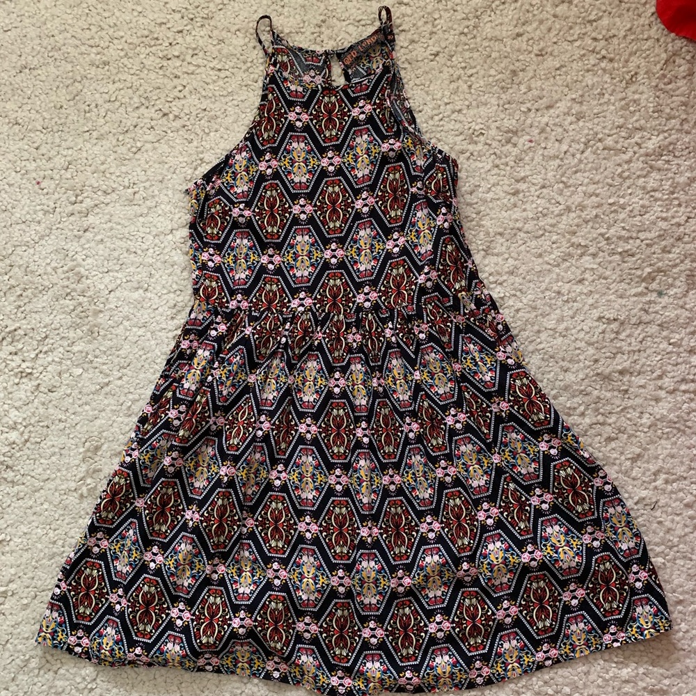 LF Black Patterned Dress